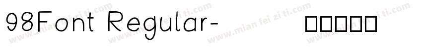 98Font Regular字体转换
